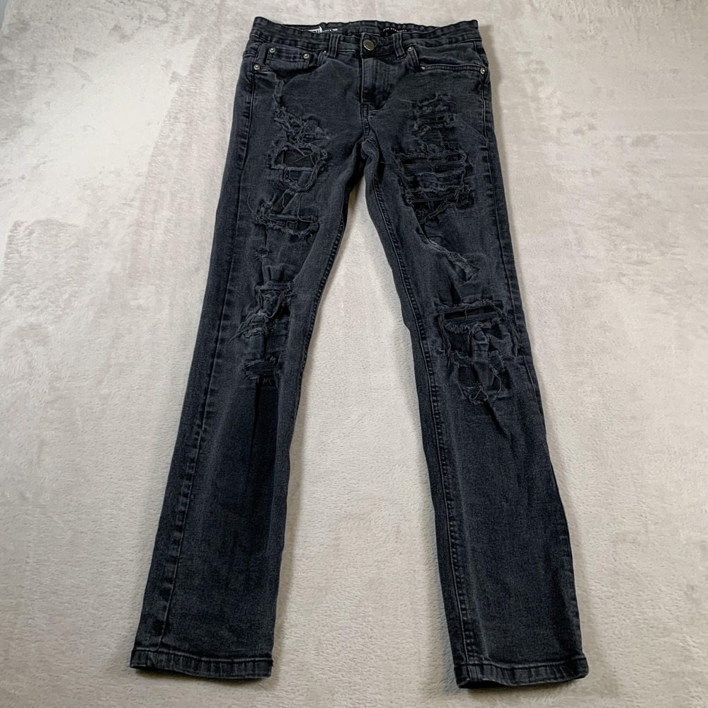 Copper‎ Rivet Jeans Mens 29x32 Slim Straight Distressed Ripped Stretch Denim